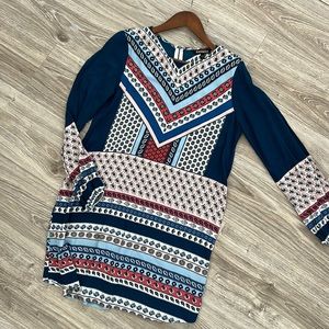 Multicolored shift dress from Express